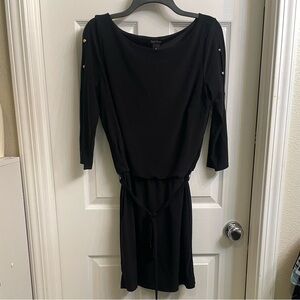 White House Black Market Black Long Sleeve Dress